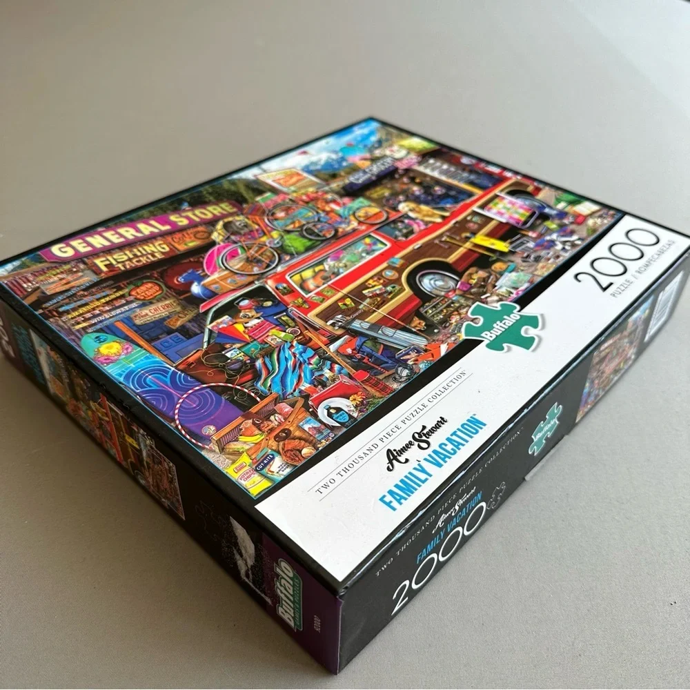 BUFFALO 2000pc Aimee Stewart Family Vacation fun and colorful puzzle.